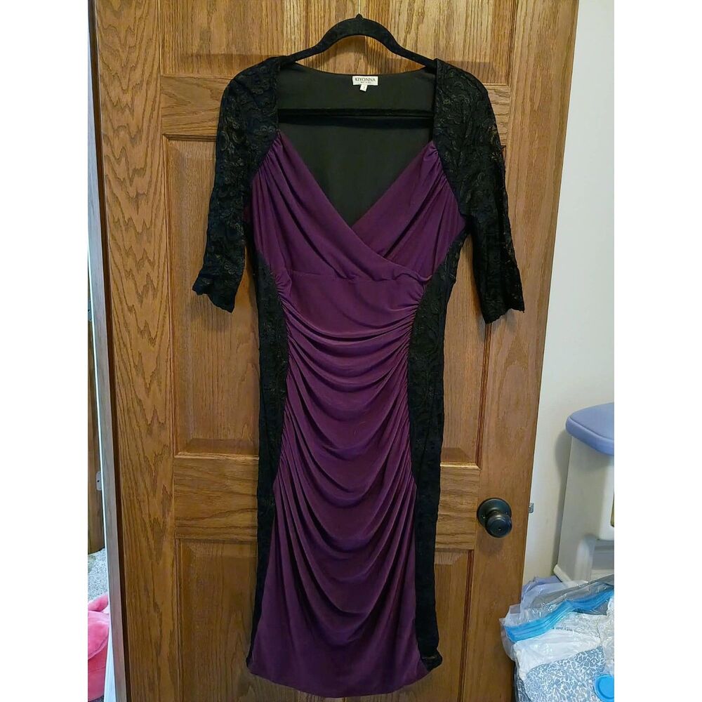 [1] Kiyonna Purple Midi Dress
